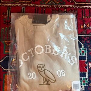 October's Very Own (OVO) Beige Crewneck Sweatshirt